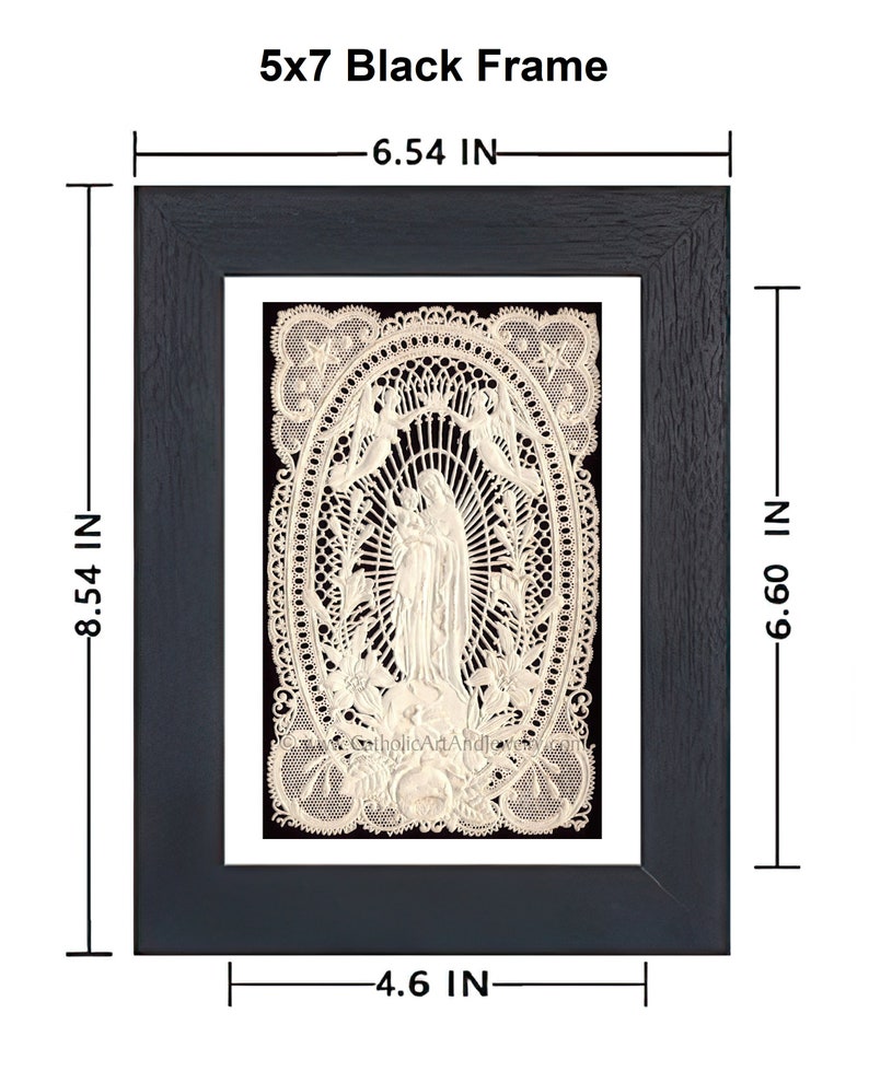 Madonna and Child Art Print – Based on a Paper Lace Vintage French Holy ...