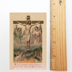 ¡Novedad! Oración por las Benditas Almas del Purgatorio – Oración de Santa Gertrudis – Estampa antigua restaurada / Estampa fúnebre – Paquete de 10/100/1000