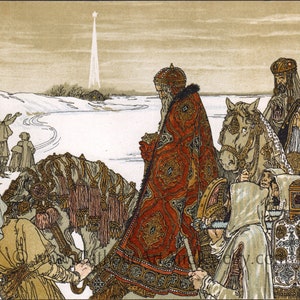 Journey of the Magi – 2 sizes – Heinrich Lefler – Catholic Art Print – Christmas Art