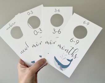 Baby Closet Dividers, Set of 7, Double-sided, Whale