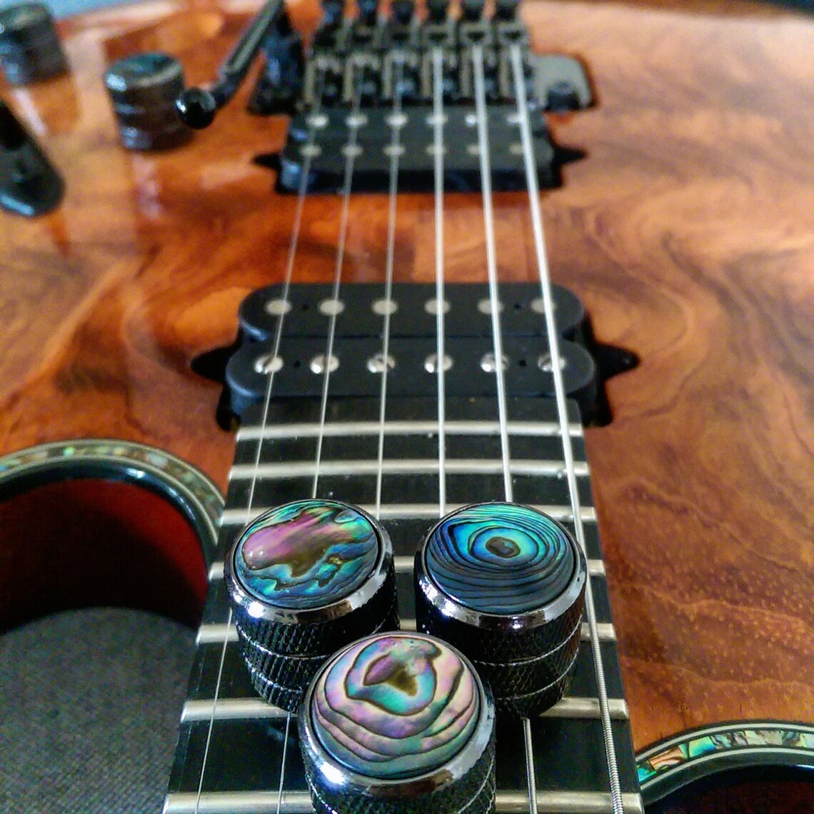 Carved Abalone Inlay Guitar Knobs Luxury Custom Look Etsy