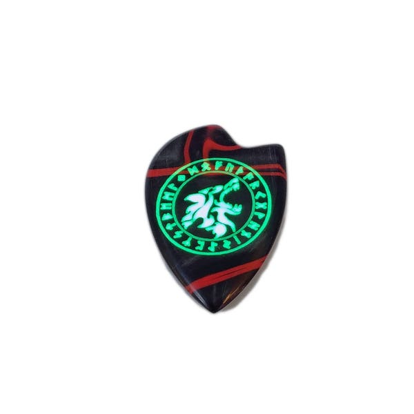 FENRIR'S FANG Guitar Pick (Single), Glow in the Dark, Handcrafted Acrylic, Boutique Plectrum