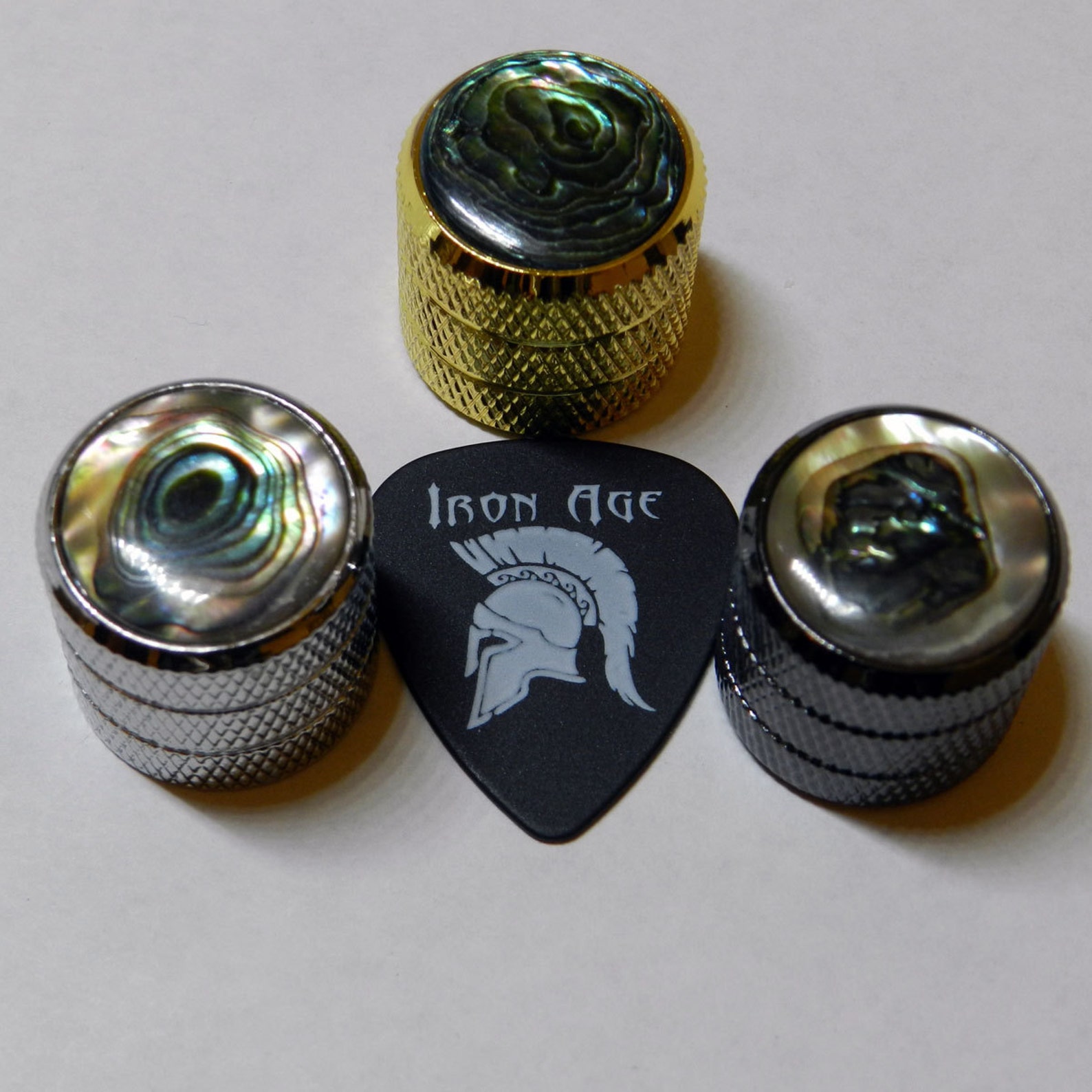 Carved Abalone Inlay Guitar Knobs Luxury Custom Look Etsy