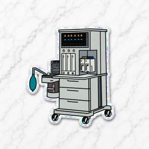 Anesthesia Machine Prism Holographic Base Sticker - Etsy