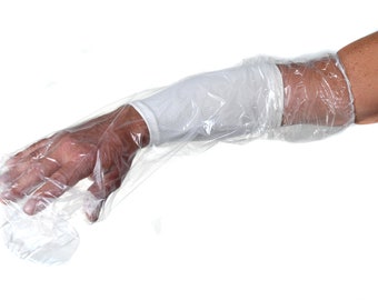 CAST COVER for shower - 7 pack - LARGE - Hand, Wrist and Arm Waterproof Wound Protection, Disposable - Fits Bicep 17 - 22" Tattoo