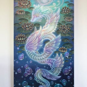Art Tapestry  &quot;Naga of the Golden Lotus&quot;