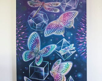 Art Tapestry  "Dimensional Shifts of the Crystaline"