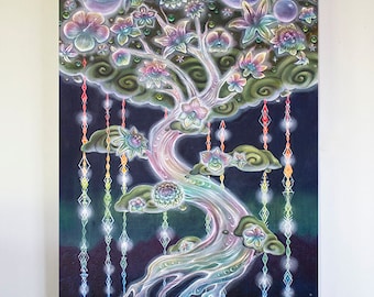 Art Tapestry  "Celestial Tree of the Infinite Akash"