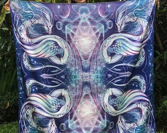 Art Tapestry  "Quetzalcoatl's Reflection"