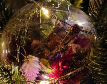 Floral Glass Ornament