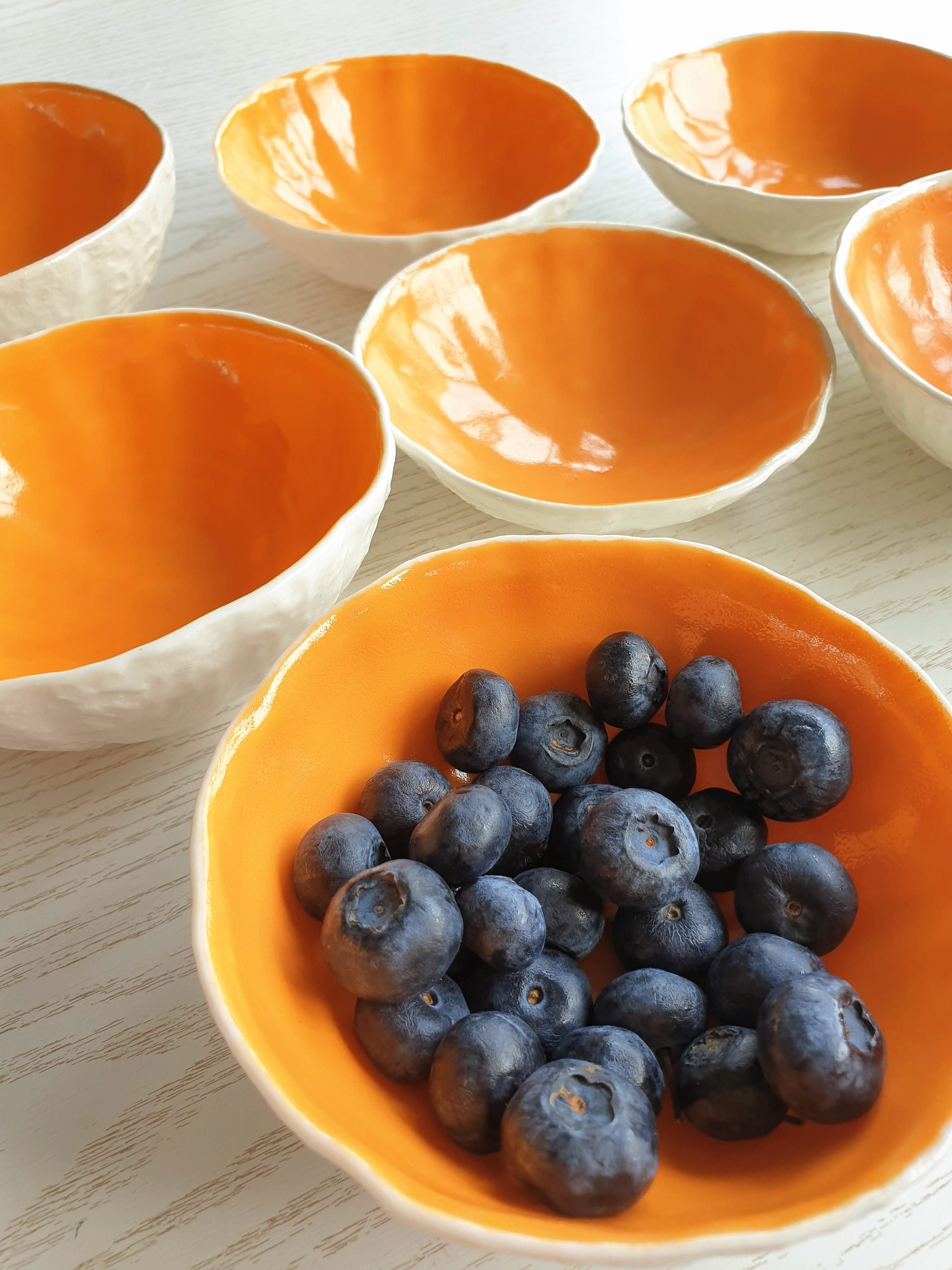 Vajilla naranja Etsy Espana