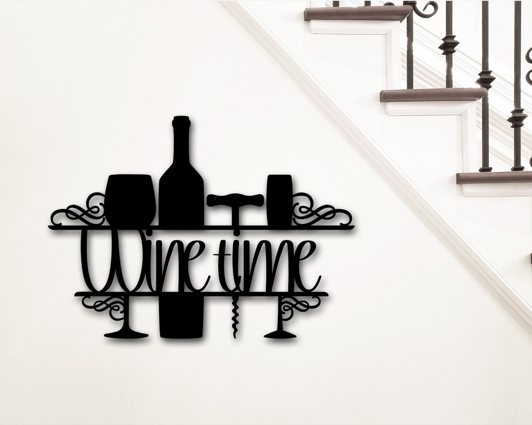Wine Metal Wall Art Wine Cellar Decor Wine Artwork Wine - Etsy