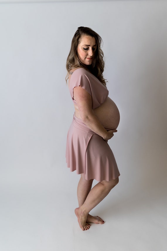 Blush Labour Skirt. Labour Outfit. Made in Canada. Water Birth