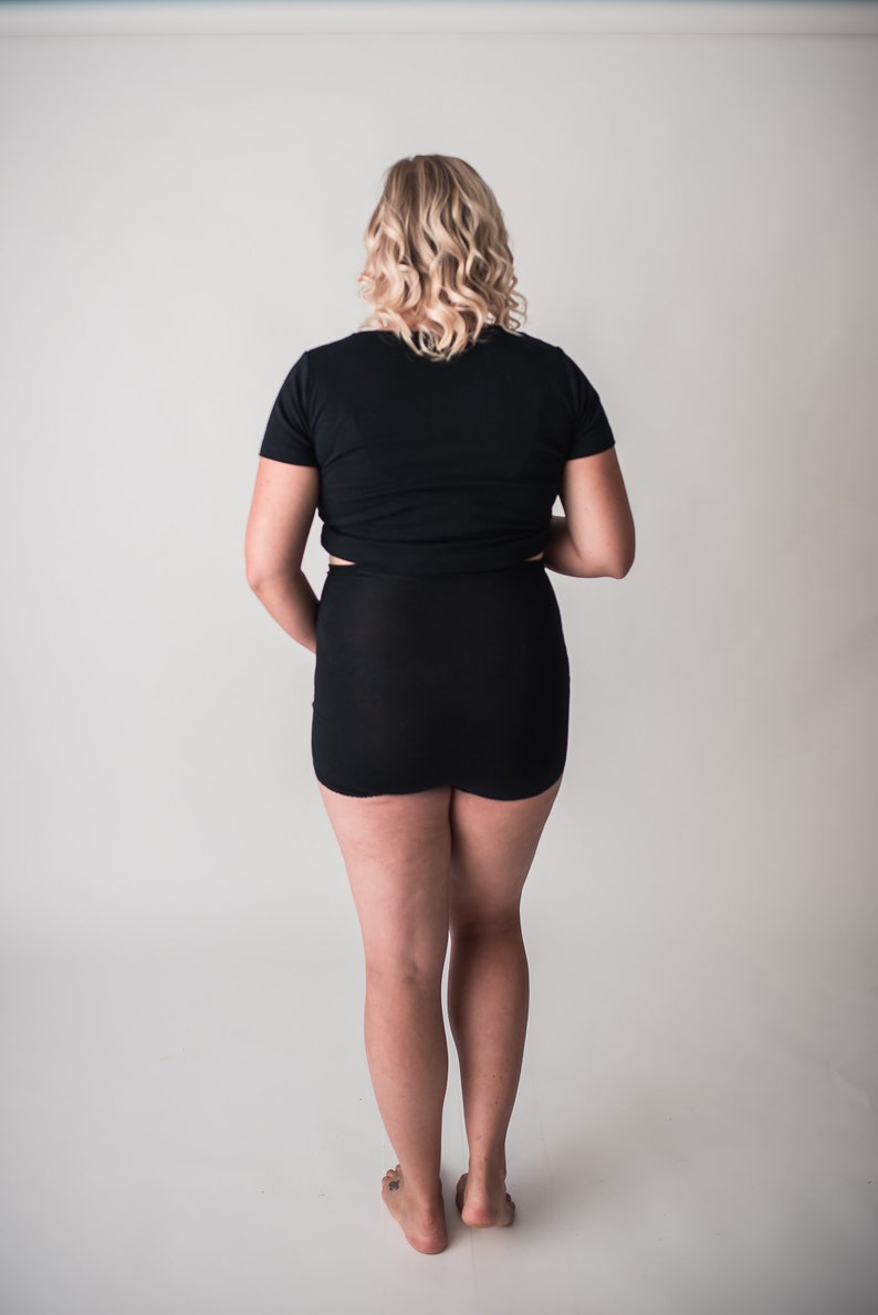 Black Bamboo Maternity Underwear High Waisted Etsy