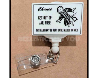 Badge Reel | Badge holder | Get out of Jail | fun game | longest game of your life | family board game | game night | ADD beads!