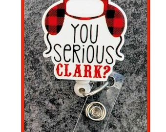 Badge Reel | Badge holder | Lanyard | Christmas fun | Are you serious? | Christmas comedy movie | Christmas vacation | crazy | ADD beads!