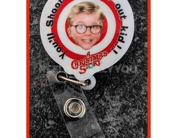 Badge Reel | Badge holder | Lanyard | Christmas movie | eye out | holidays in the midwest | Christmas fun | funny kids | ADD beads!