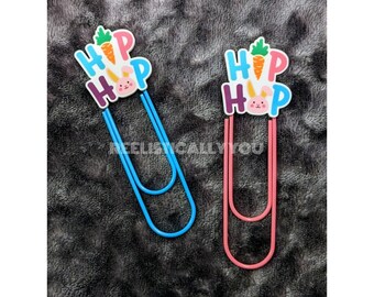 JUMBO SET OF 2 Planner clips | Bookmark | Paperclip | 4 inch clip | Scrapbooking | Crafting | Hip hop bunny clips