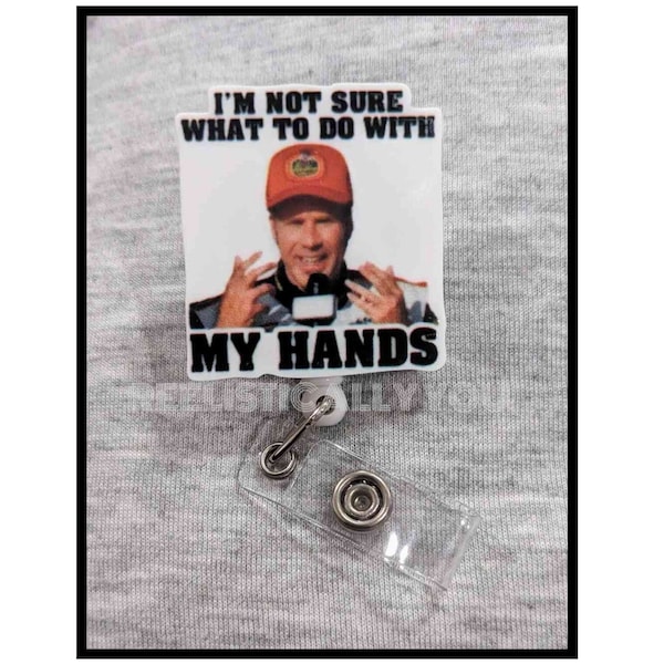 Badge Reel | Badge holder | Lanyard | Awkward moment | what to do with my hands | where to put my hands | comedy | funny quote | ADD beads!