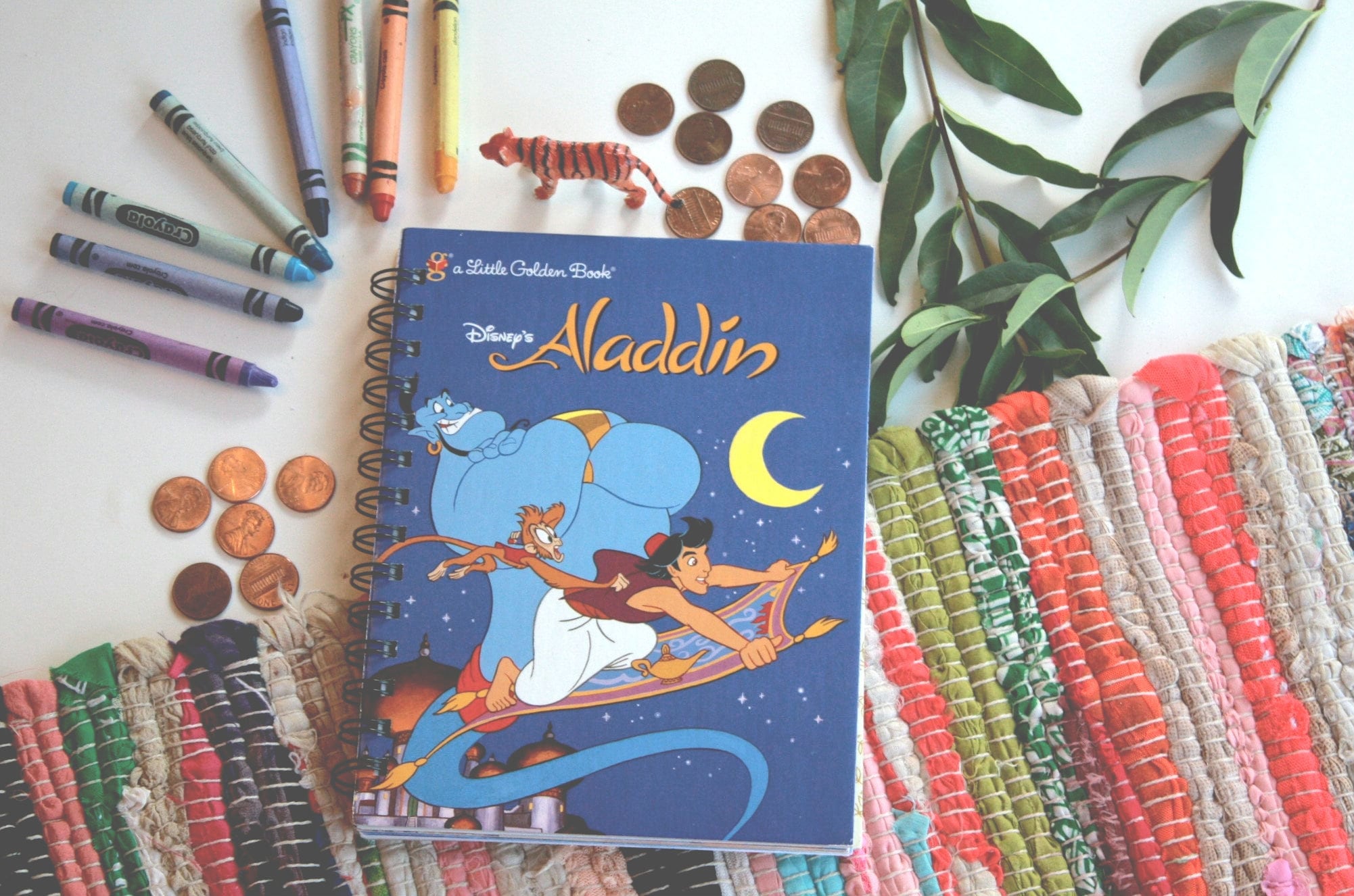 Aladdin Storybook Journal – Upcycled Little Golden Book, Disney