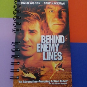 Behind Enemy Lines VHS Notebook – Upcycled Movie Cover Journal, Blank Notebook, Movie Notepad, Unique Gift for Film Fans