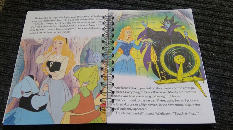 Sleeping Beauty storybook journal recycled journal book | Etsy