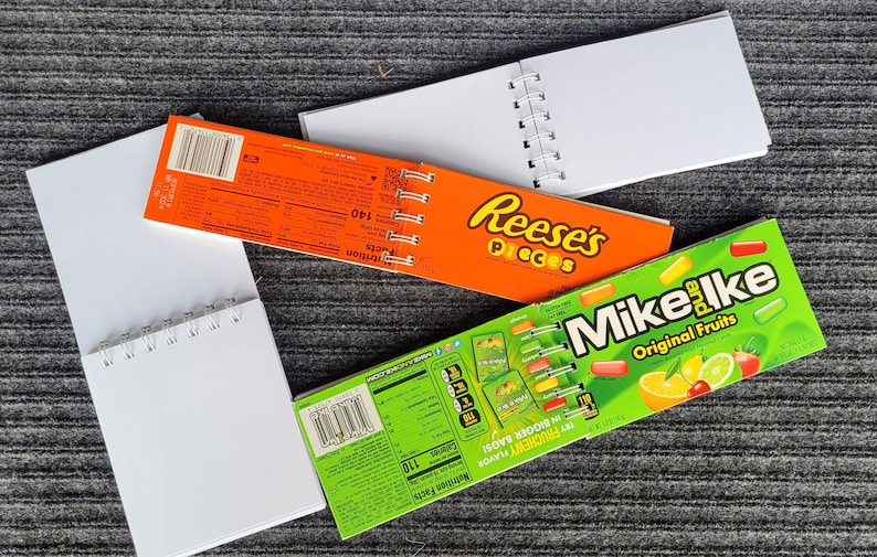 Upcycled Candy and Food Box Notebook โ Whimsical Junk Journal, Purse ...