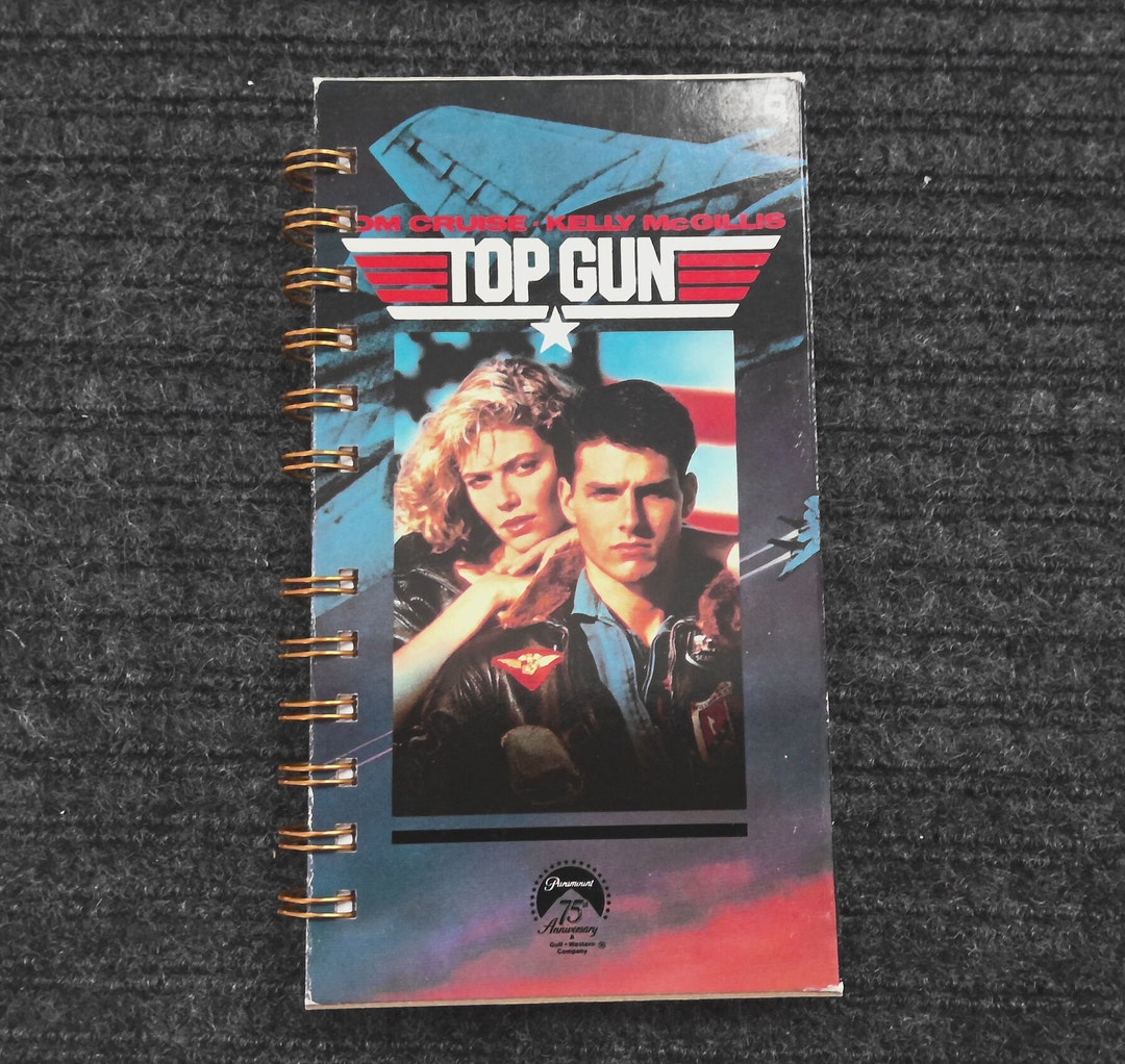 Top Gun VHS Notebook, Movie Notepad, Blank Notebook, VHS Cover, Purse ...