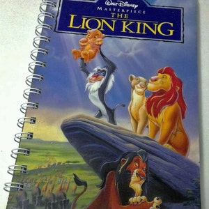 Lion King VHS notebook, movie notepad, blank notebook, VHS cover, autograph book, disney book junk journal, movie lover gift, childhood gift