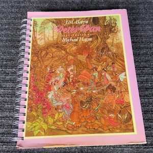 Peter Pan storybook journal, book turned journal, upcycled book, repurposed, notebook, blank journal, unique gift, sketchbook