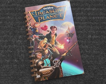 Treasure Planet VHS cover notebook, movie notepad, blank notebook, autograph book, disney lover gift, childhood gift, nostalgic