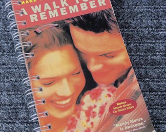 A Walk to Remember VHS Notebook: Upcycled Movie Lover Gift