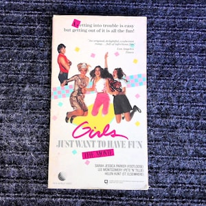 Girls Just Want To Have Fun VHS Notebook, Upcycled Movie Cover,  80s Travel Notebook, Retro Gift for Movie Lovers, Gift for Girlfriend
