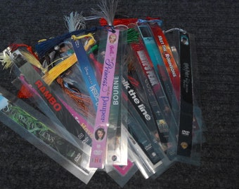 Listing #4, DVD movie spine bookmark, book lover gift, movie lover gift, vintage movie bookmark, reader gift