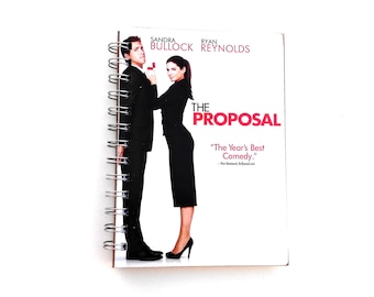 The Proposal VHS or DVD notebook, movie notepad  upcycled, repurposed, unique gift,  sketchbook, friend gift, purse notebook, bullet journal