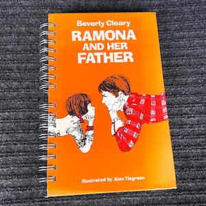 Upcycled &quot;Ramona and Her Father&quot; Book Journal: Repurposed Sketchbook