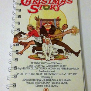 A Christmas Story  VHS notebook, movie notepad, blank notebook, VHS cover, friendship gift, movie lover gift, sketchbook, unique gift