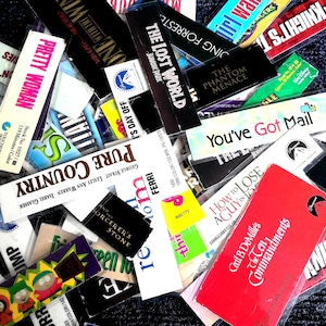 Listing #1, Real VHS Cover Bookmark – Laminated 4&quot;x1” Mini Bookmark from Vintage Movie Boxes – Fun, Retro Gift for Film Buffs & Book Nerds