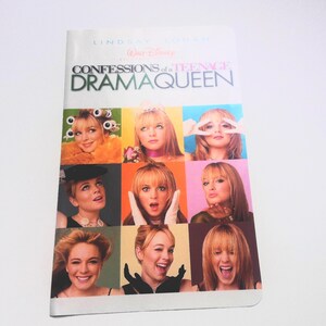 Confessions of a Teenage Drama Queen VHS Notebook – Upcycled Movie Journal, Retro Gift, Blank Notepad, Repurposed VHS Cover, Unique Gift