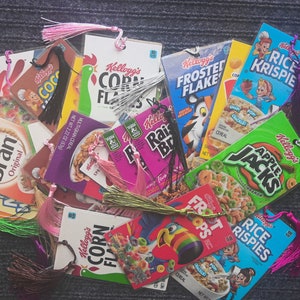 Cereal Box bookmark, book lover gift, Cereal lover bookmark, reader, place holder, fun gift