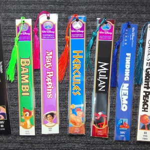 Listing 3, VHS movie bookmark, book lover gift, movie lover gift, Disney movie lover gift, vintage movie bookmark, bookclub gift image 2