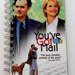 You've Got Mail recycled VHS cover notebook junk journal,  recycled, upcycled notebook, movie lover gift, friendship gift,  chick flick gift