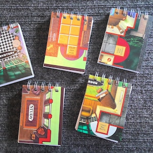 CLUE Game Board Mini Notebook – Upcycled Scorebook, Game Night Journal, Party Favor, Unique Gift for Mystery Lovers,