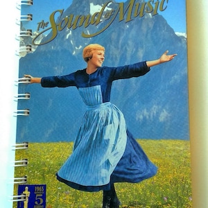 The Sound of Music – Recycled VHS Cover Notebook | Junk Journal | Upcycled Movie Journal | Handmade Gift for Film Lovers