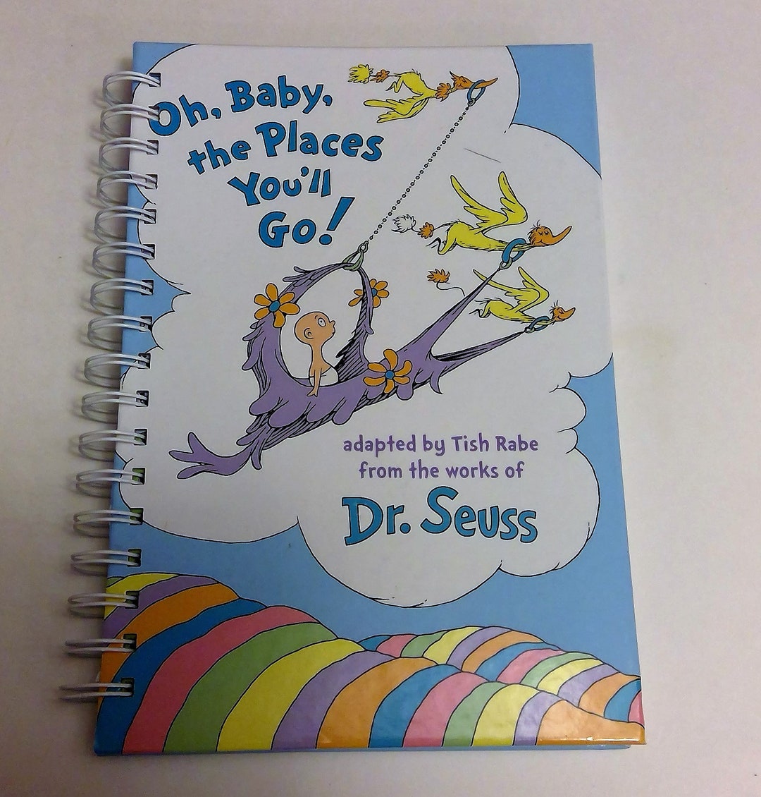 Oh Baby the Places You'll Go Storybook Journal, Upcycled, Repurpose ...
