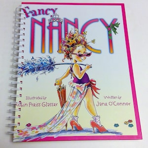 Fancy Nancy, storybook journal, repurpose, recycled, upcylced, book turned journal, diary, blank journal, notebook, children's journal