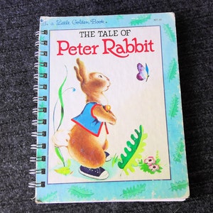 Peter Rabbit, storybook journal, book turned journal, diary, upcycled, repurposed journal, notebook, diary, memory book, junk journal, gift