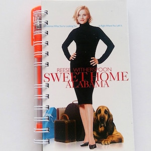 Sweet Home Alabama recycled VHS or DVD notebook junk journal, movie lover book, friendship gift, purse notebook, to do list, vhs movie, gift