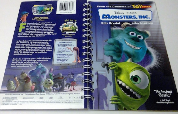 Monsters Inc. VHS Notebook, Disney Movie Notepad, Autograph Book - Etsy