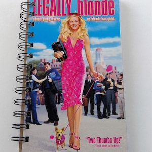 Legally Blond movie notepad, blank notebook, VHS cover, purse notebook, VHS cover, movie lover gift, to do list notebook, friendship gift